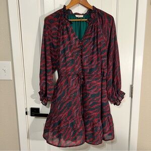 Entro Dress size Medium Multicolored Zebra like Print